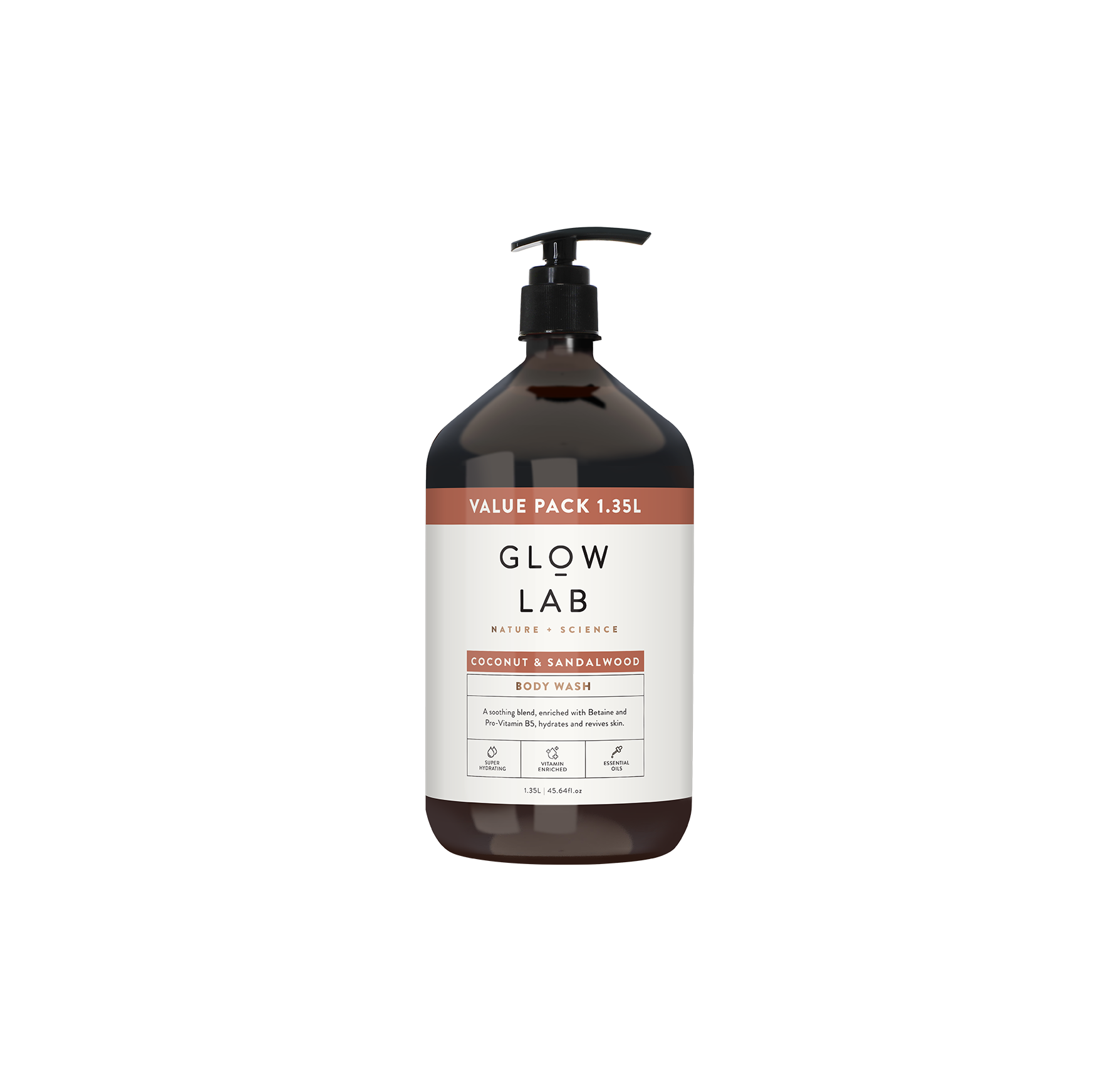 Coconut & Sandalwood Body Wash 1.35L – Glow Lab